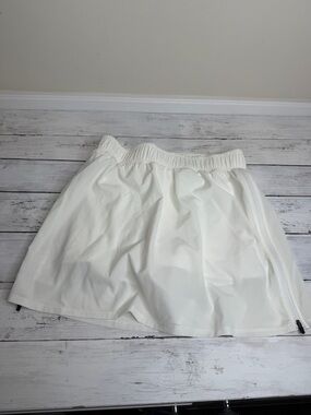 White Women’s Athletic Skirt with Side Zip